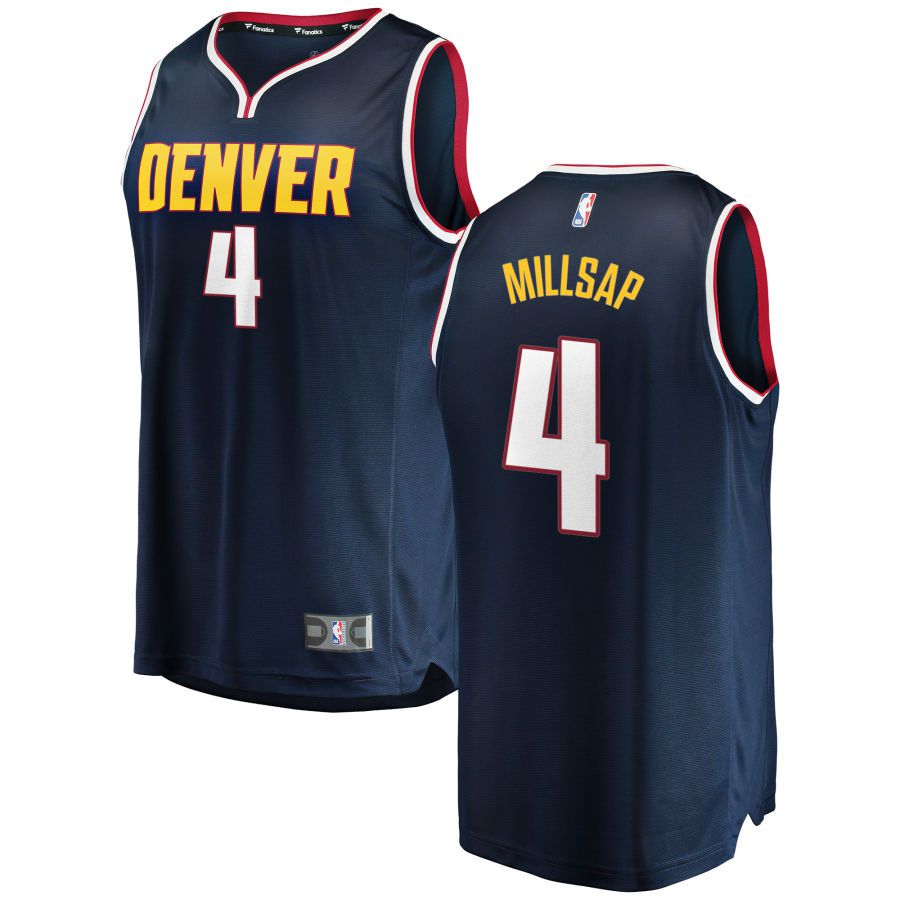 Men Denver Nuggets #4 Millsap Blue City Edition Game Nike NBA Jerseys